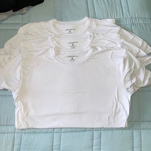 New Layer8 Crew Neck Athletic dri-fit Shirt White